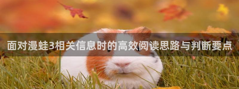漫画免费看热门作品榜：面对漫蛙3相关信息时的高效阅读思路与判断要点